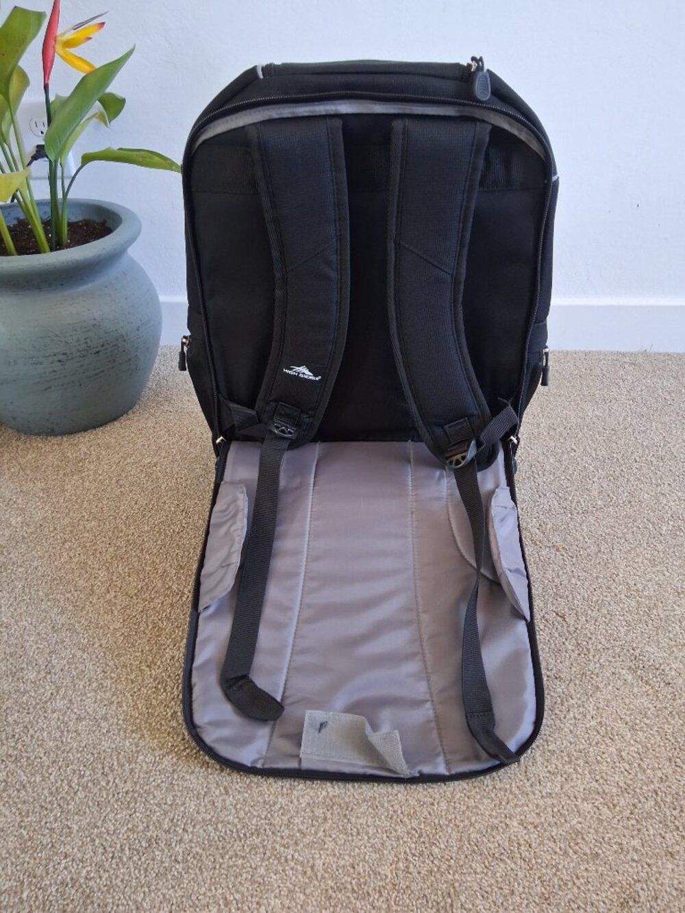 NWT - High Sierra Powerglide Wheeled Rolling Backpack Large Black - NEW - Picture 5 of 10